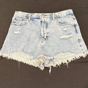 PacSun Frayed Light Blue Jean Shorts